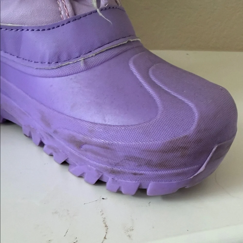 Girls Purple and Pink Winter Boots